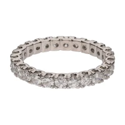 ANILLOS / SORTIJAS Alianza catalana en oro blanco con brillantes. Talla 14.