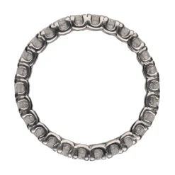 ANILLOS / SORTIJAS Alianza catalana en oro blanco con brillantes. Talla 14.