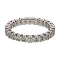 ANILLOS / SORTIJAS Alianza catalana en oro blanco con brillantes. Talla 14.