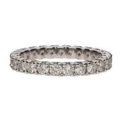 ANILLOS / SORTIJAS Alianza catalana en oro blanco con brillantes. Talla 14.
