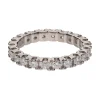 ANILLOS / SORTIJAS Alianza catalana en oro blanco con brillantes. Talla 14.