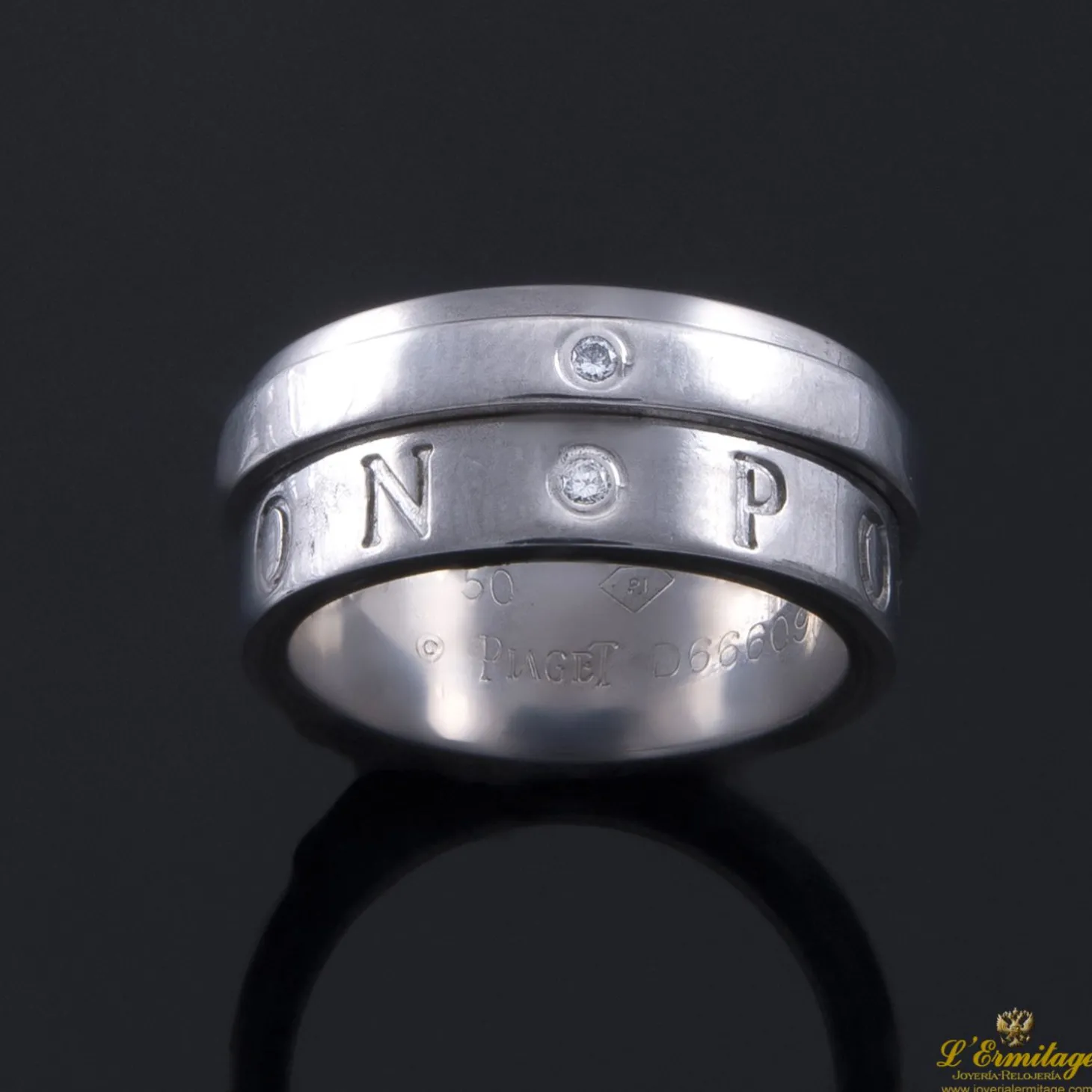 ANILLOS / SORTIJAS Alianza piaget possession oro blanco y diamantes.