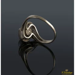 ANILLOS / SORTIJAS Anillo antiguo oro amarillo perla y diamantes.