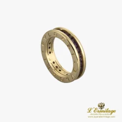 ANILLOS / SORTIJAS Anillo b.Zero1 de una banda en oro rosa de 18 qt y amatistas. Talla nº: 12