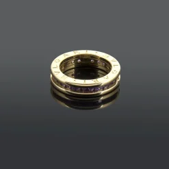 ANILLOS / SORTIJAS Anillo b.Zero1 de una banda en oro rosa de 18 qt y amatistas. Talla nº: 12