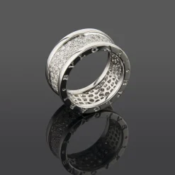 ANILLOS / SORTIJAS Anillo b.Zero1 en oro blanco de 18 qt con pavé de diamantes en la espiral. Talla nº: 19