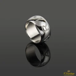 ANILLOS / SORTIJAS Anillo monologo oro blanco. Talla nº: 15