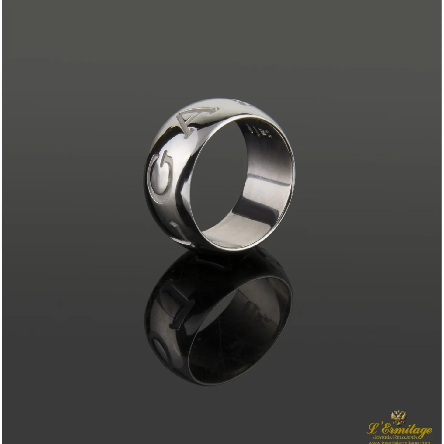 ANILLOS / SORTIJAS Anillo monologo oro blanco. Talla nº: 15