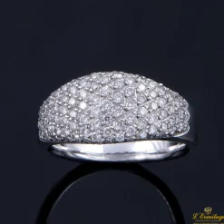 ANILLOS / SORTIJAS Anillo oro blanco y pavé de diamantes.