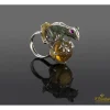 ANILLOS / SORTIJAS Anillo oro blanco rana y citrino