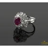 ANILLOS / SORTIJAS Anillo oro blanco rubí baguettes y diamantes