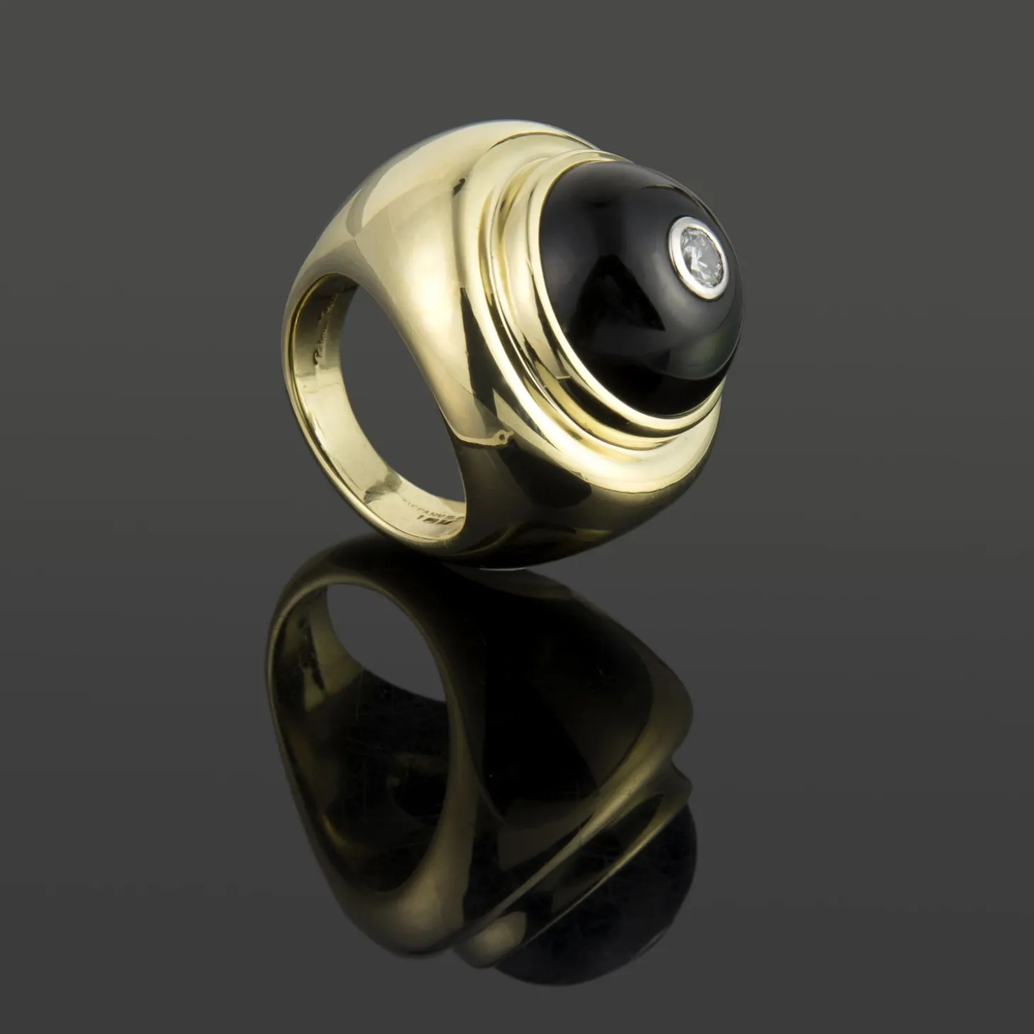 ANILLOS / SORTIJAS Anillo paloma picasso oro amarillo ónix y diamante talla nº 12