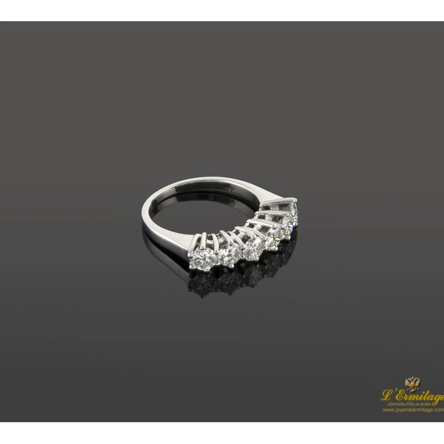 ANILLOS / SORTIJAS Cintillo oro blanco y diamantes