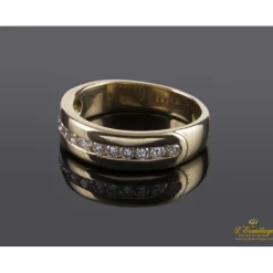 ANILLOS / SORTIJAS Media alianza oro amarillo y diamantes. Talla nº 10