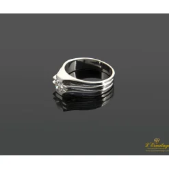 ANILLOS / SORTIJAS Solitario de caballero en oro blanco con un brillante
