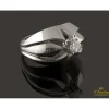 ANILLOS / SORTIJAS Solitario en oro blanco y brillante.