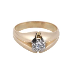 ANILLOS / SORTIJAS Solitario en oro amarillo y un brillante.