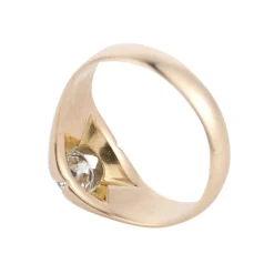 ANILLOS / SORTIJAS Solitario en oro amarillo y un brillante.