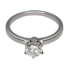 ANILLOS / SORTIJAS Solitario en oro blanco con brillante. Talla 12.