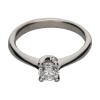 ANILLOS / SORTIJAS Solitario en oro blanco con un brillante. Talla 13.