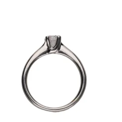 ANILLOS / SORTIJAS Solitario en oro blanco con un brillante. Talla 13.