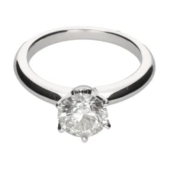 ANILLOS / SORTIJAS Solitario en oro blanco y brillante color l, pureza vs1 y peso 1,45ct.