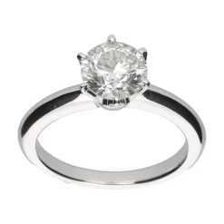 ANILLOS / SORTIJAS Solitario en oro blanco y brillante color l, pureza vs1 y peso 1,45ct.
