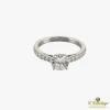 ANILLOS / SORTIJAS Solitario oro blanco y diamantes color e, pureza vvs1 y peso 1,05 cts.