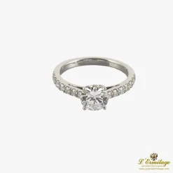 ANILLOS / SORTIJAS Solitario oro blanco y diamantes color e, pureza vvs1 y peso 1,05 cts.