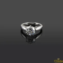 ANILLOS / SORTIJAS Solitario oro blanco con diamante color e, pureza vvs1 y peso 2,52 cts.