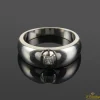 ANILLOS / SORTIJAS Solitario realizada en oro blanco con diamante talla princesa