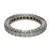 ANILLOS / SORTIJAS Sortija alianza eternity en oro blanco con brillantes. Talla 11.