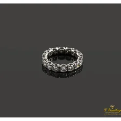 ANILLOS / SORTIJAS Sortija alianza catalana oro blanco y diamantes. Talla nº 5.