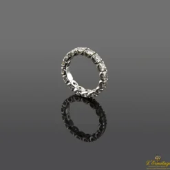 ANILLOS / SORTIJAS Sortija alianza catalana oro blanco y diamantes. Talla nº 5.