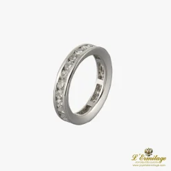ANILLOS / SORTIJAS Sortija alianza catalana oro blanco y diamantes. Talla nº: 12