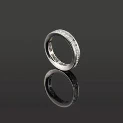 ANILLOS / SORTIJAS Sortija alianza catalana oro blanco y diamantes. Talla nº: 12