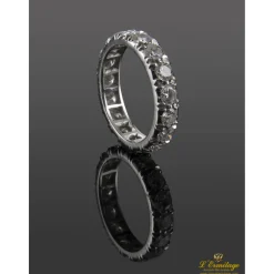 ANILLOS / SORTIJAS Sortija alianza catalana oro blanco y diamantes. Talla nº 7.