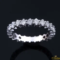 ANILLOS / SORTIJAS Sortija alianza catalana oro blanco y diamantes. Talla nº 19.