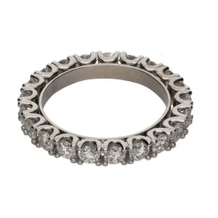 ANILLOS / SORTIJAS Sortija alianza eternity en platino con brillantes. Talla 14.