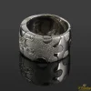 ANILLOS / SORTIJAS Sortija ancha realizada en oro blanco con cuajado de brillantes