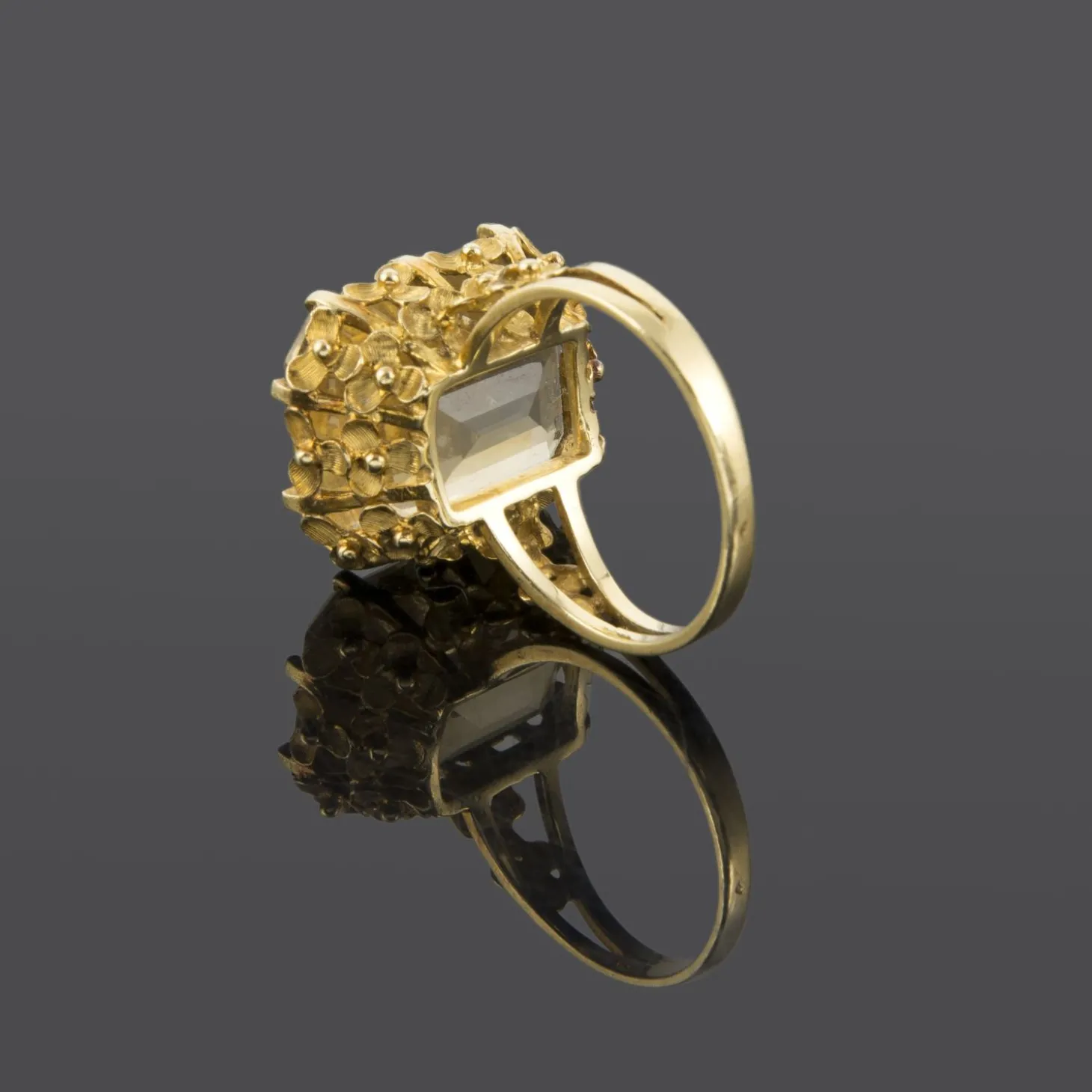 ANILLOS / SORTIJAS Sortija antigua oro amarillo y citrino