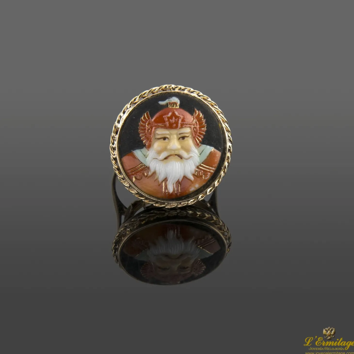 ANILLOS / SORTIJAS Sortija antigua oro amarillo icono chino