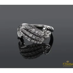 ANILLOS / SORTIJAS Sortija antigua oro blanco y diamantes.