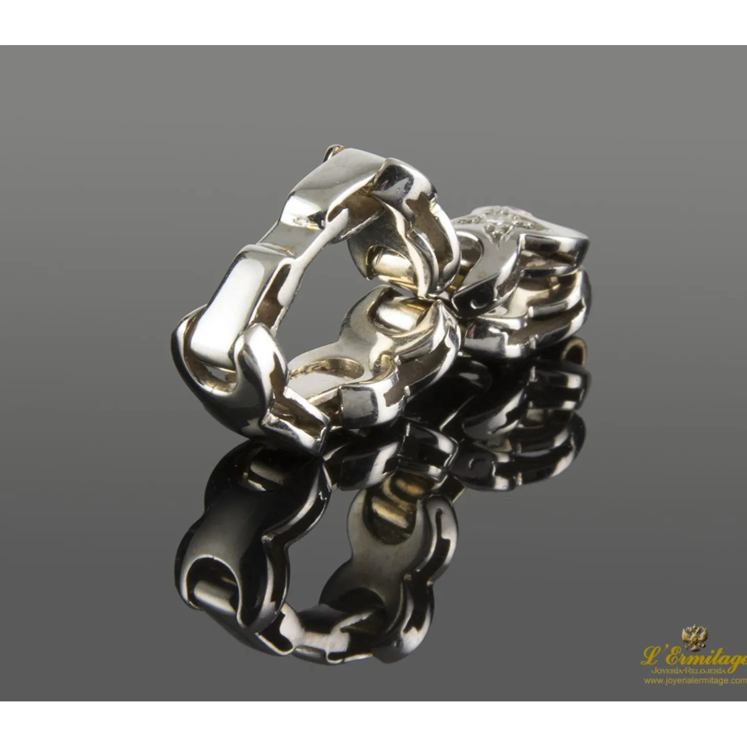 ANILLOS / SORTIJAS Sortija articulada oro blanco y diamantes