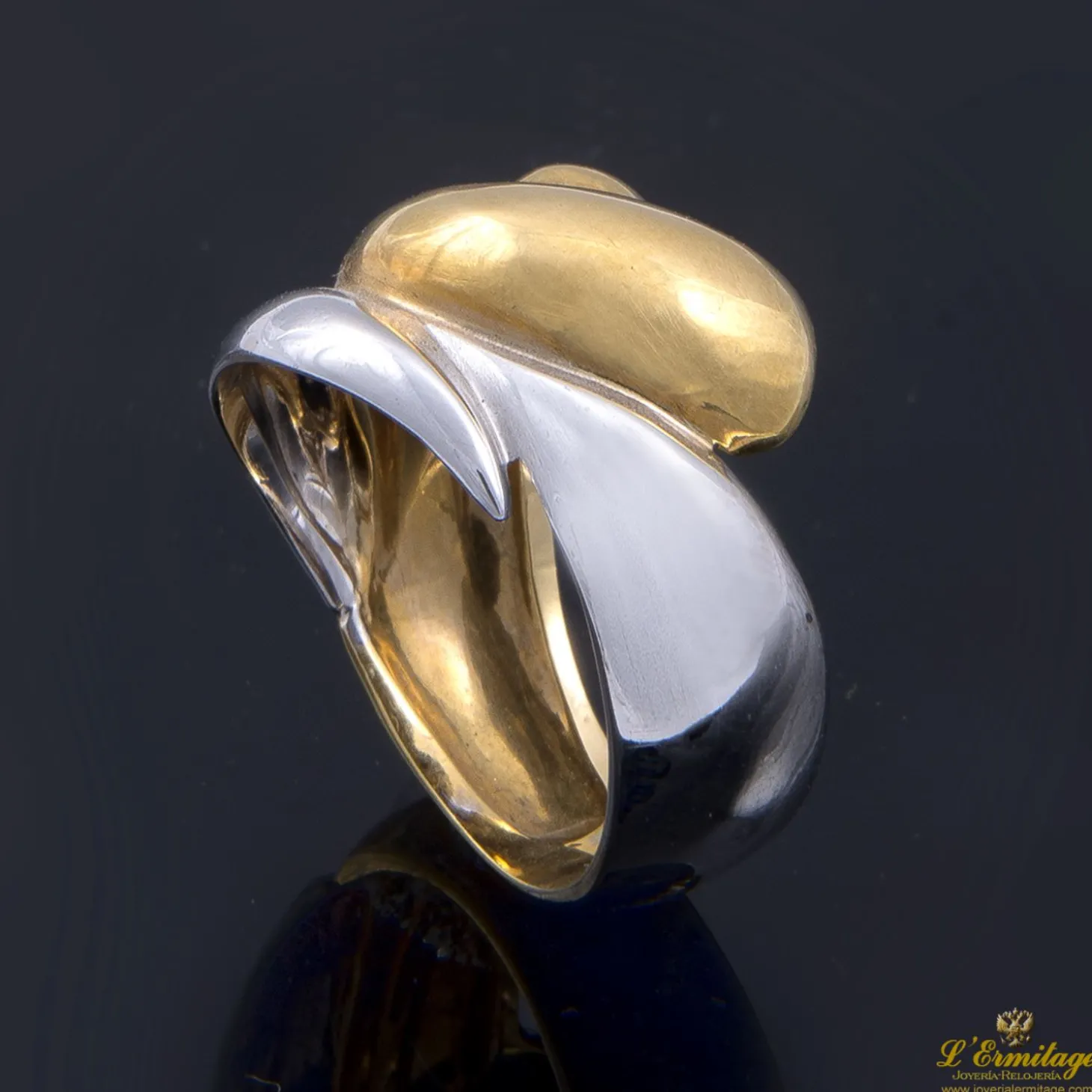 ANILLOS / SORTIJAS Sortija bombe en oro blanco y amarillo
