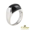 ANILLOS / SORTIJAS Sortija bulgari tronchetto en oro blanco y onix. Talla 14.