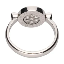 ANILLOS / SORTIJAS Sortija bulgari bulgari en oro blanco con onix y brillantes. Talla 53.