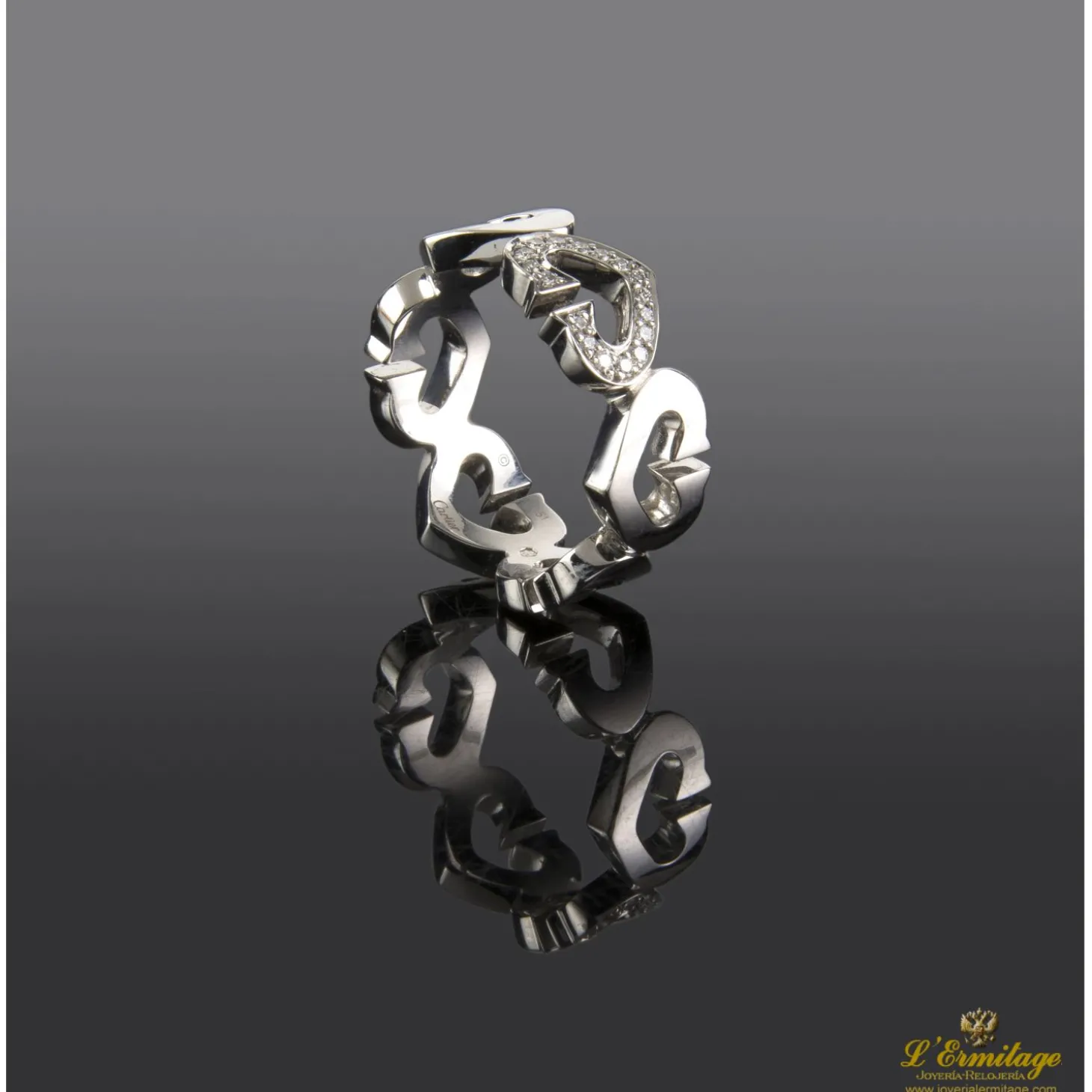 ANILLOS / SORTIJAS Sortija cartier oro blanco y diamantes