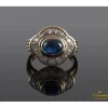ANILLOS / SORTIJAS Sortija cartier antigua oro amarillo zafiro cabuchón y diamantes.