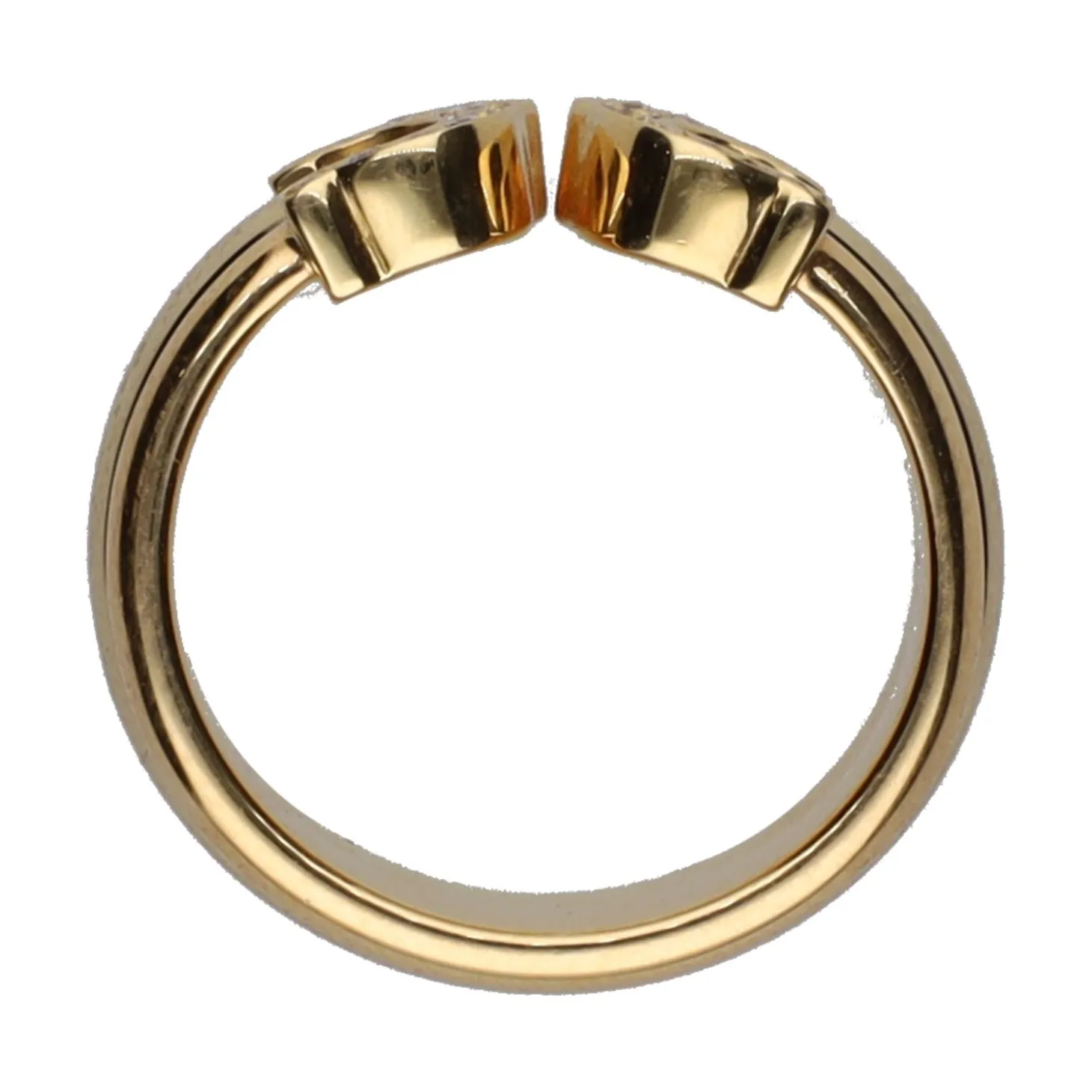 ANILLOS / SORTIJAS Sortija c de cartier en oro amarillo y oro blanco con brillantes. Talla 53.
